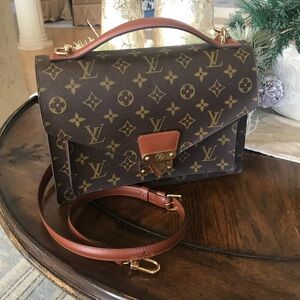 Mint Louis Vuitton Monceau Crossbody Bag